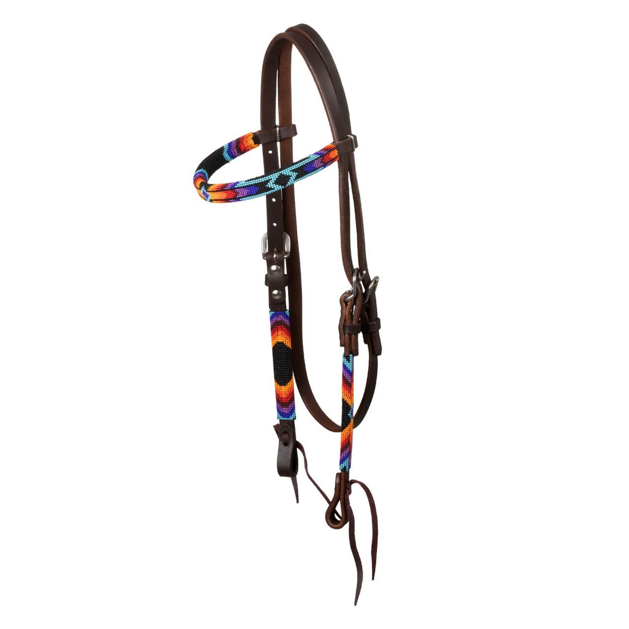Briglia western Serape con perline, oliata, vista 1