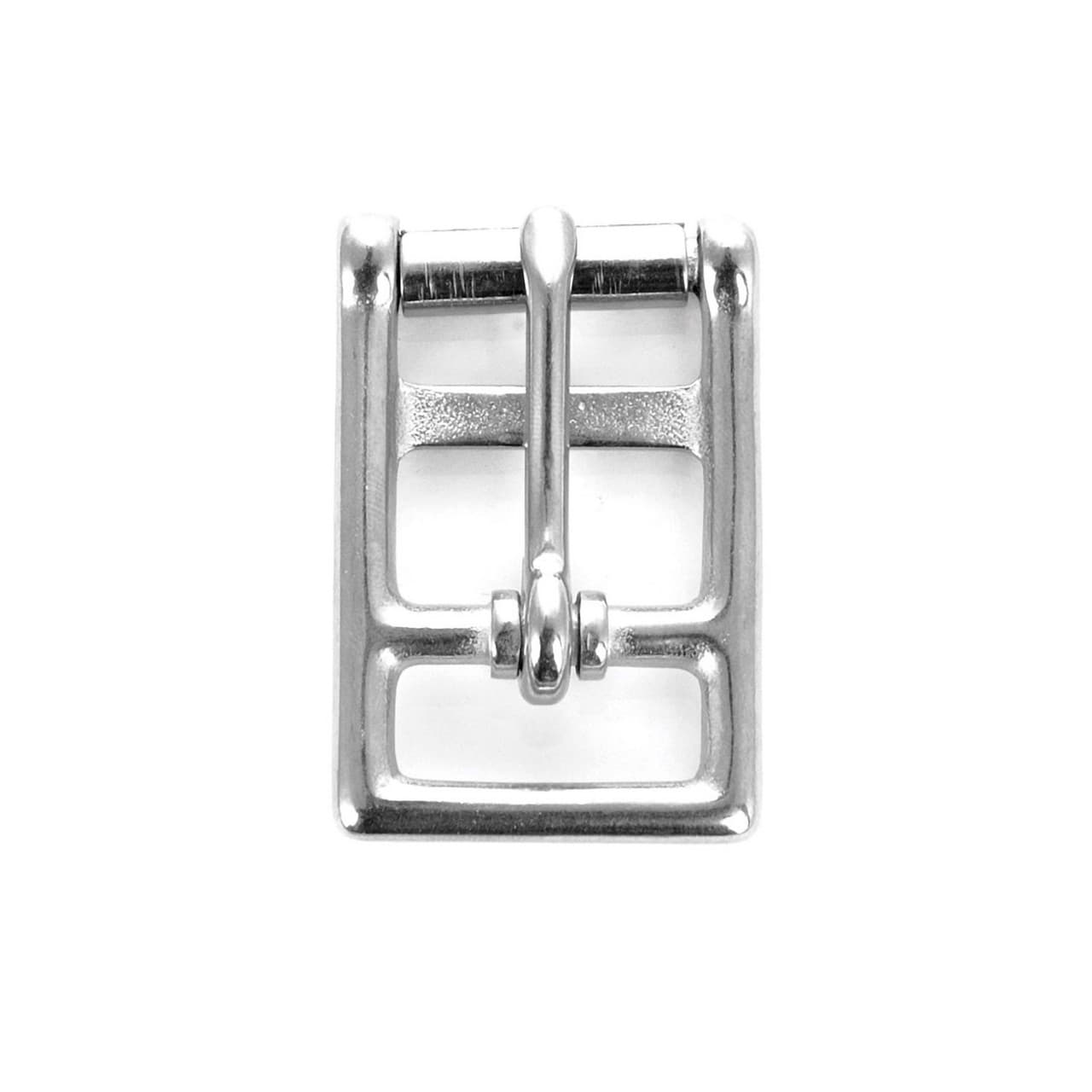 Fibbia sottopancia inglese, inox, vista 1