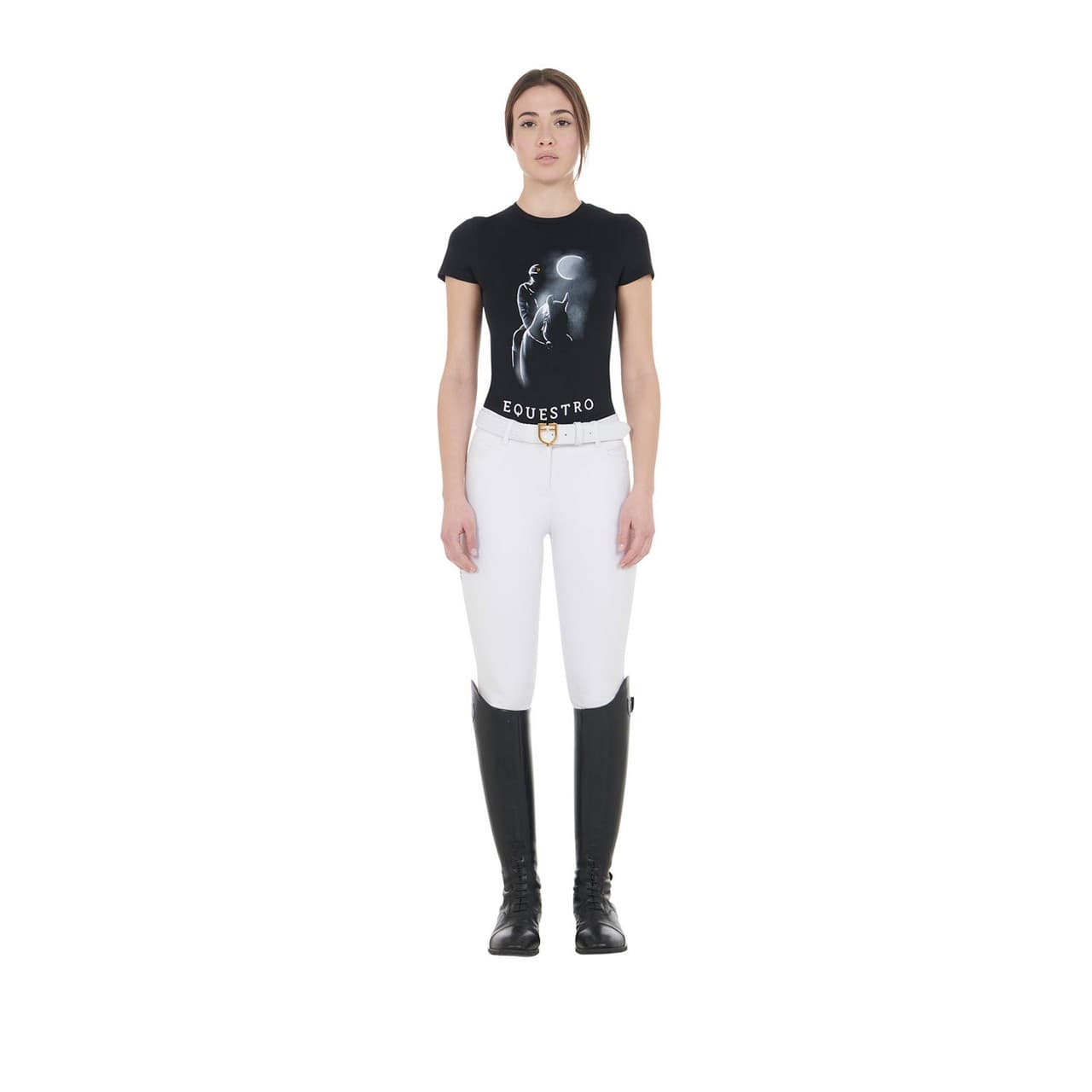 T-shirt donna slim fit con stampa raggio di luna, vista 7