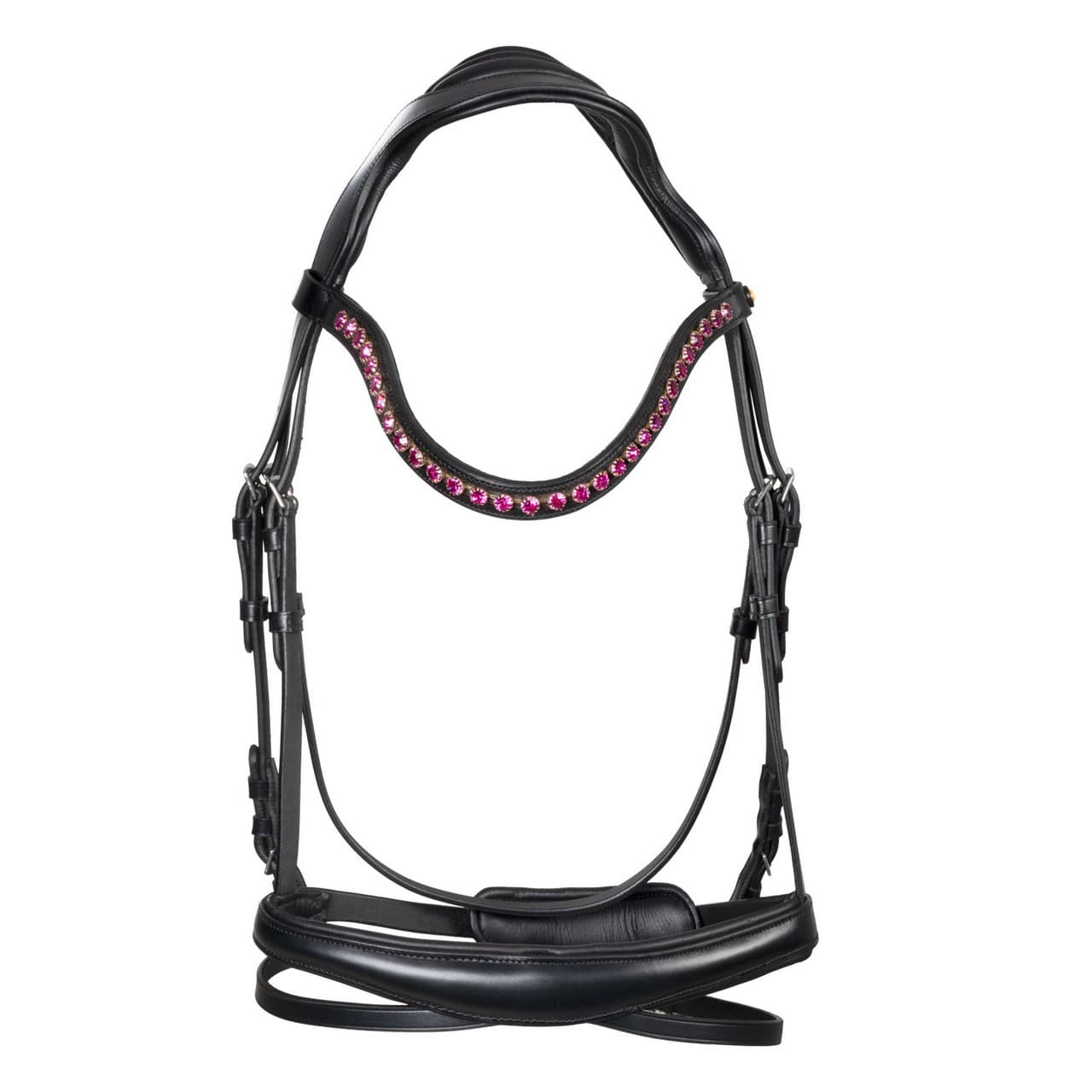 Testiera anatomica con strass fucsia, vista 2