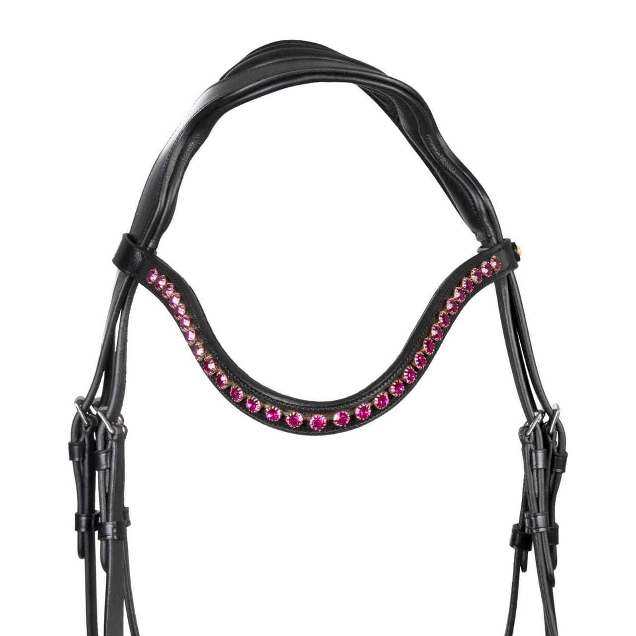 Testiera anatomica con strass fucsia, vista 3