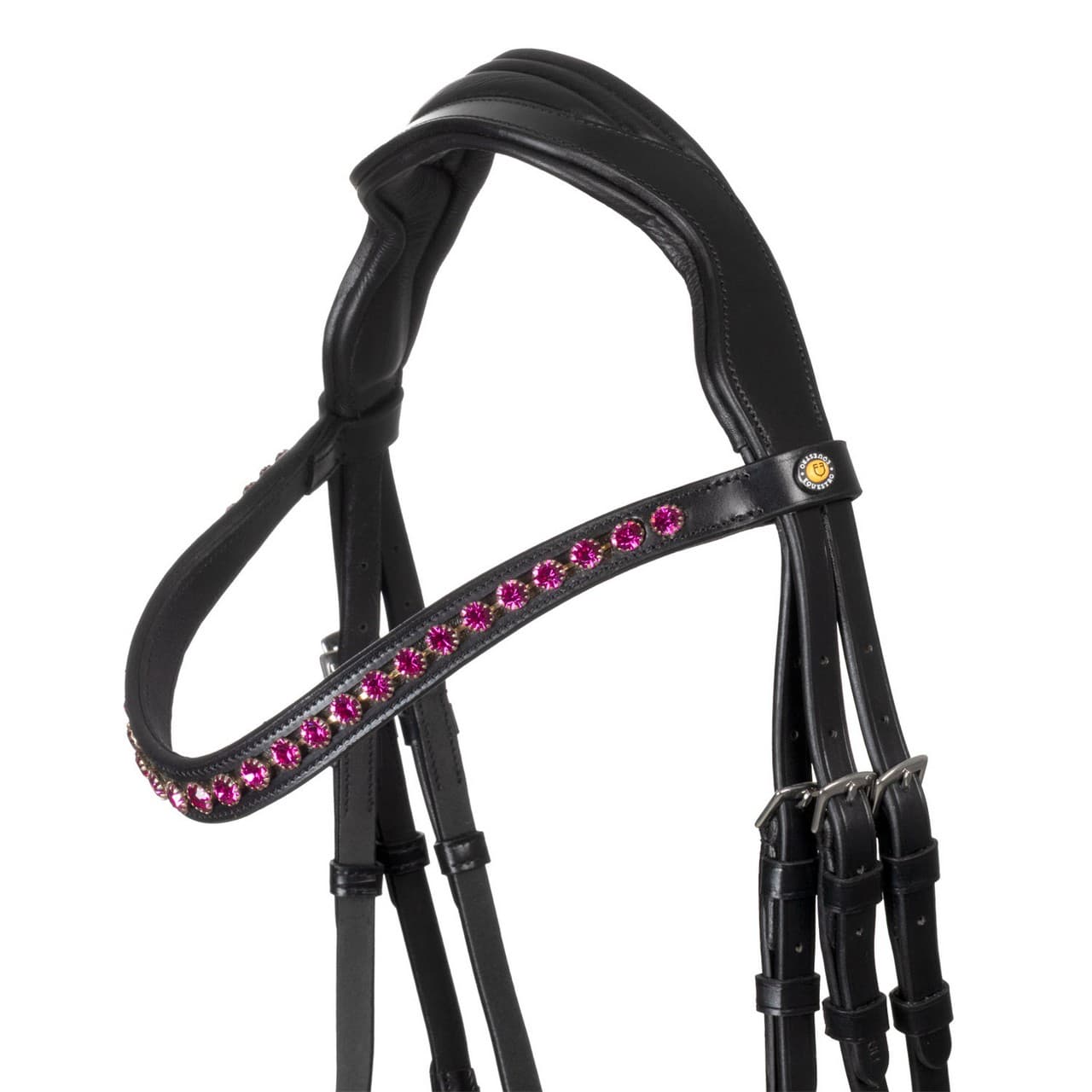 Testiera anatomica con strass fucsia, vista 4