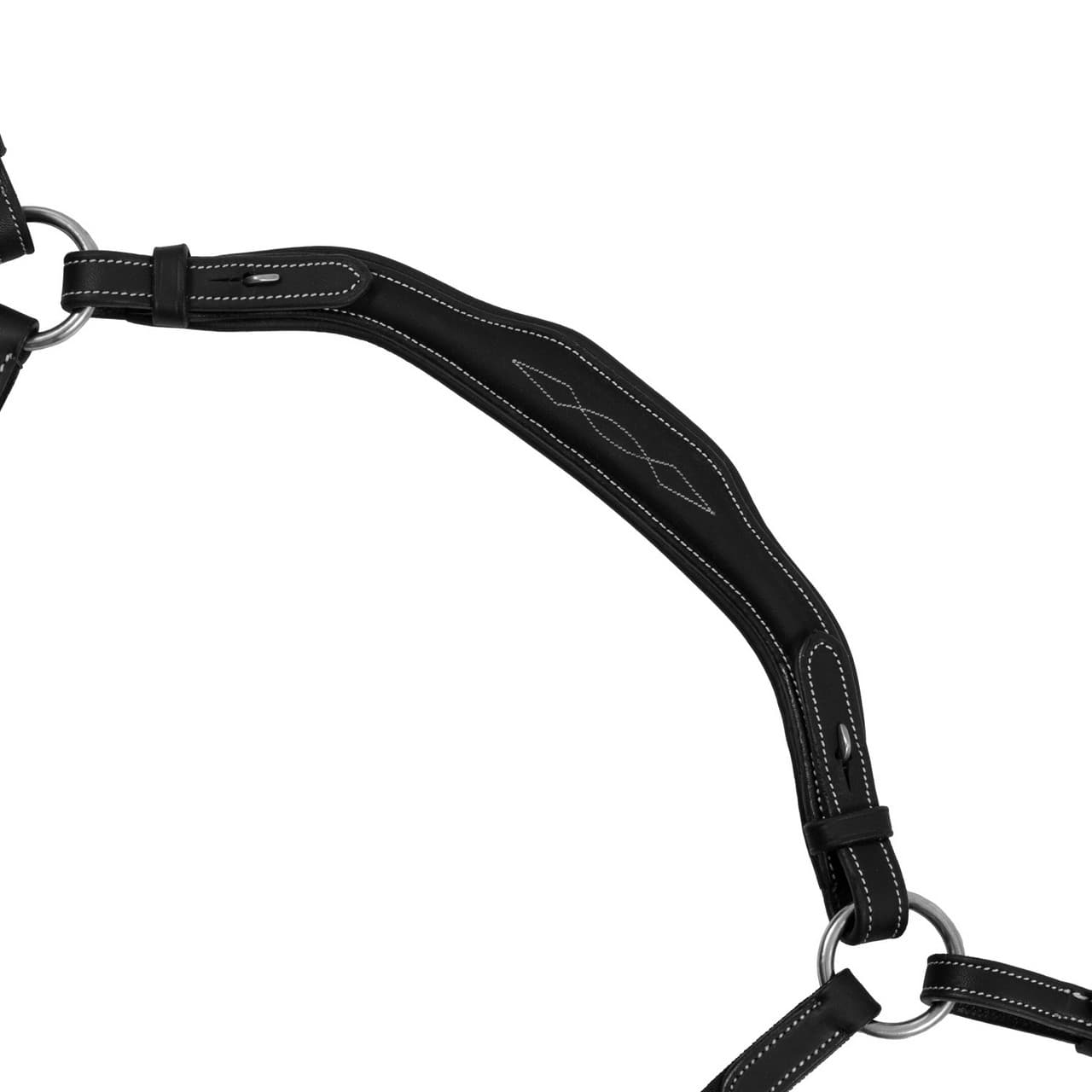 Pettorale anatomico in cuoio con martingala removibile, vista 6