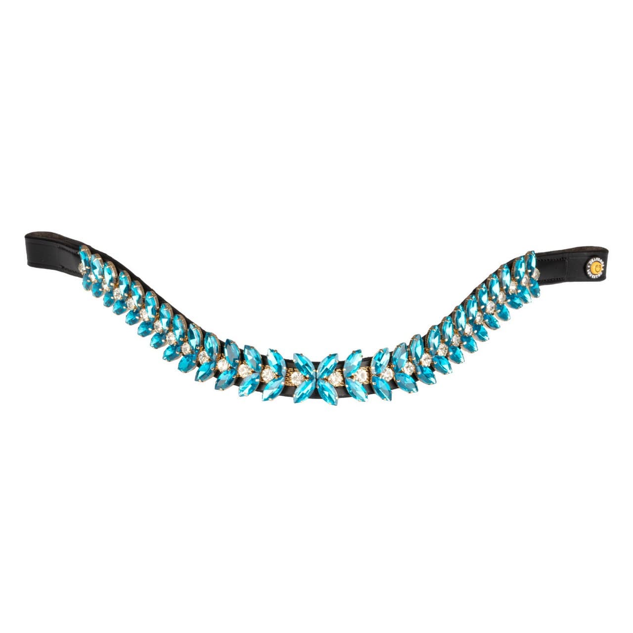 Frontalino Blue Jets Crystal in cuoio, vista 2