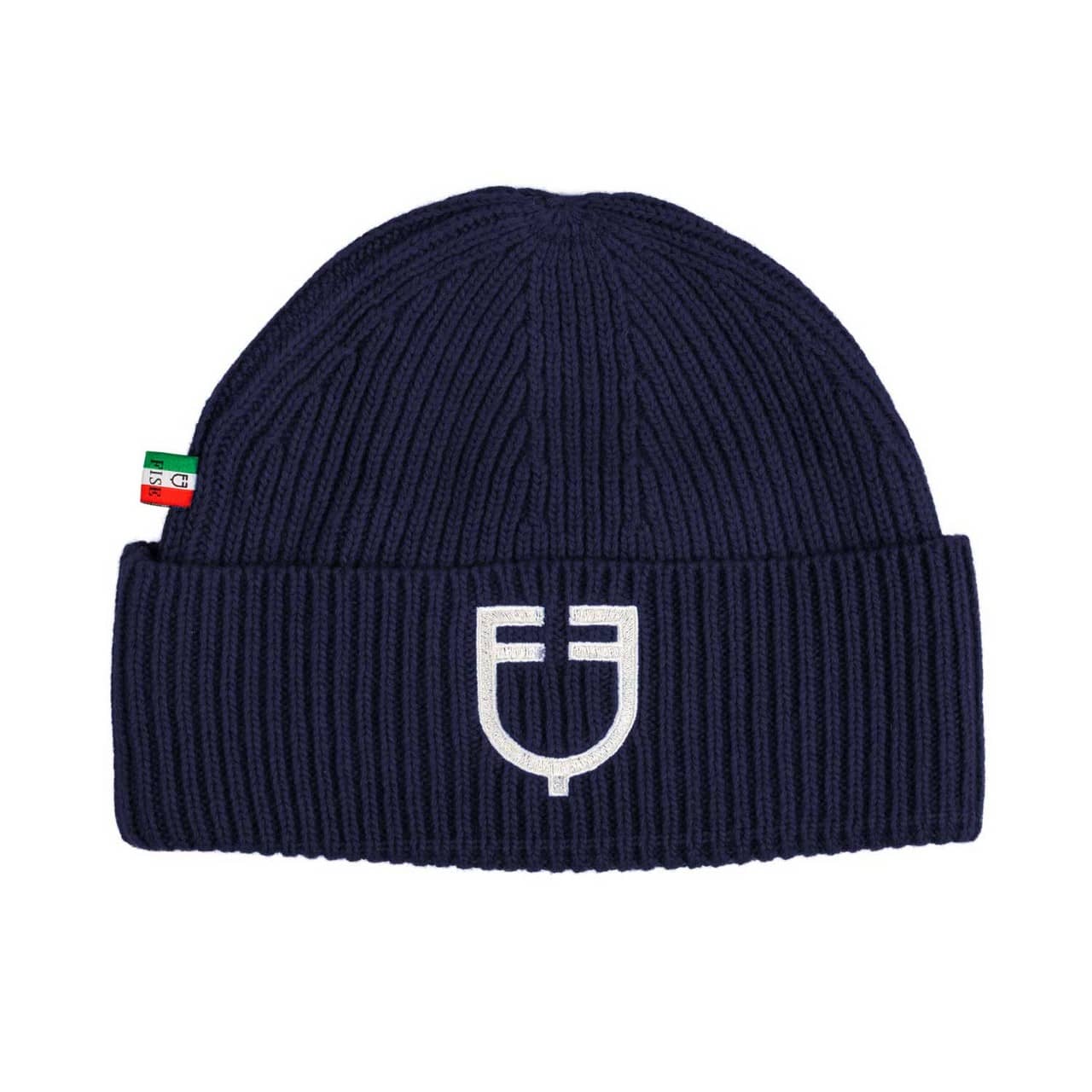 Berretto unisex in maglia a costine Equestro x Fise