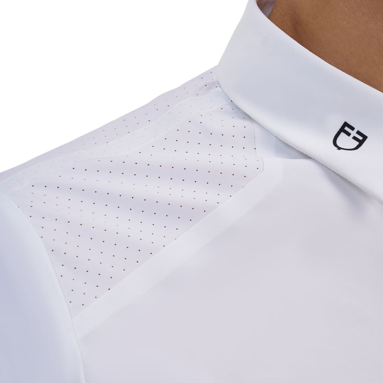 Polo concorso uomo Equestro Ridertechnology manica corta bottoni, vista 4