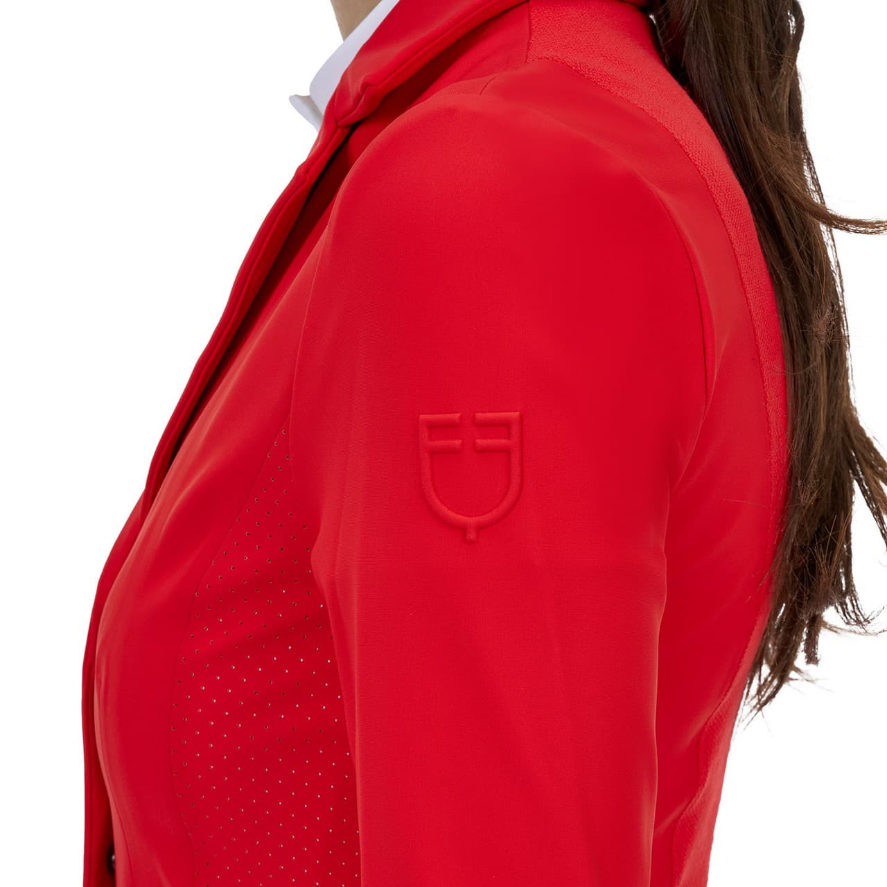 Giacca concorso donna Equestro Ridertechnology cuciture termosaldate, vista 3