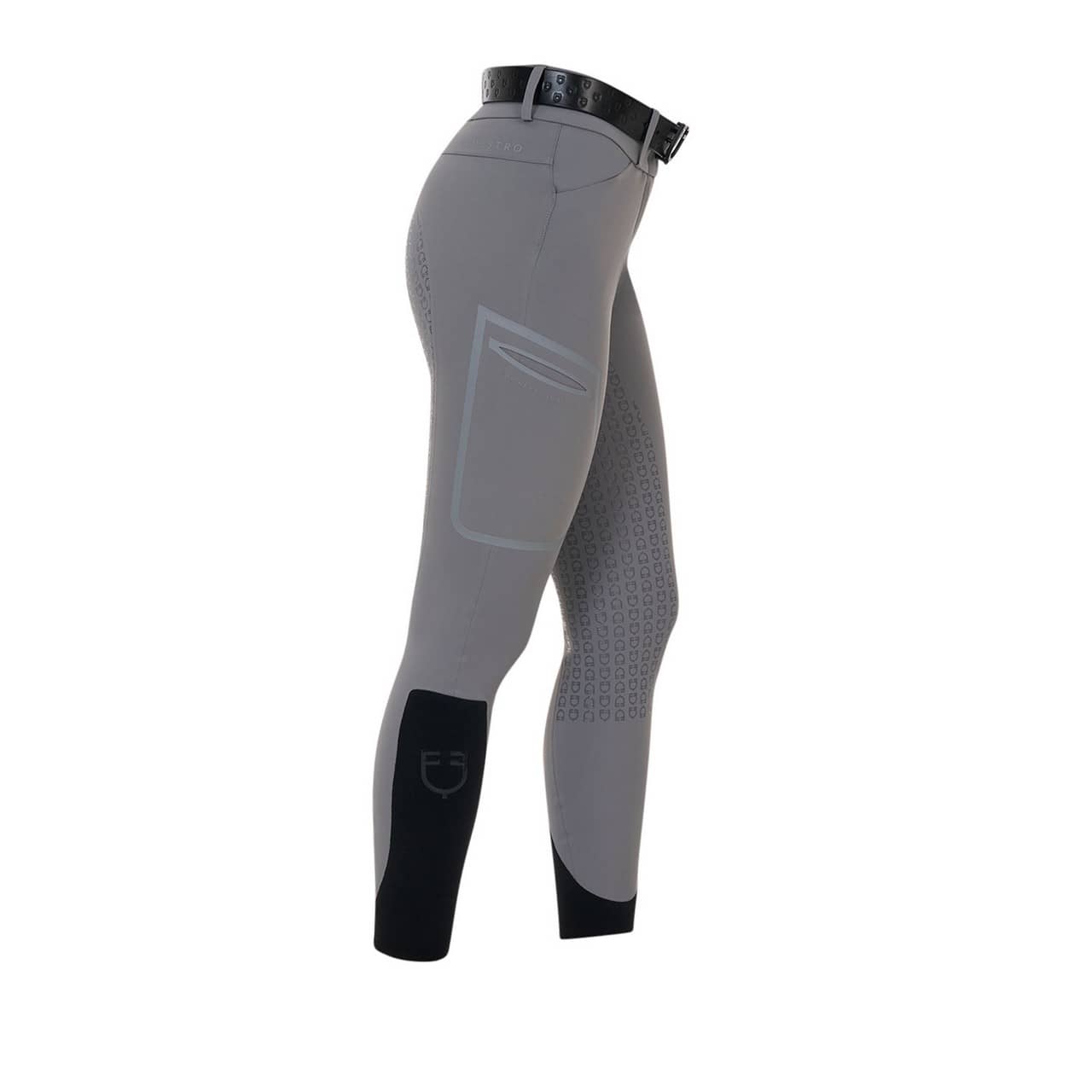 Pantalone slim fit donna vita alta Equestro Ridertechnology full grip