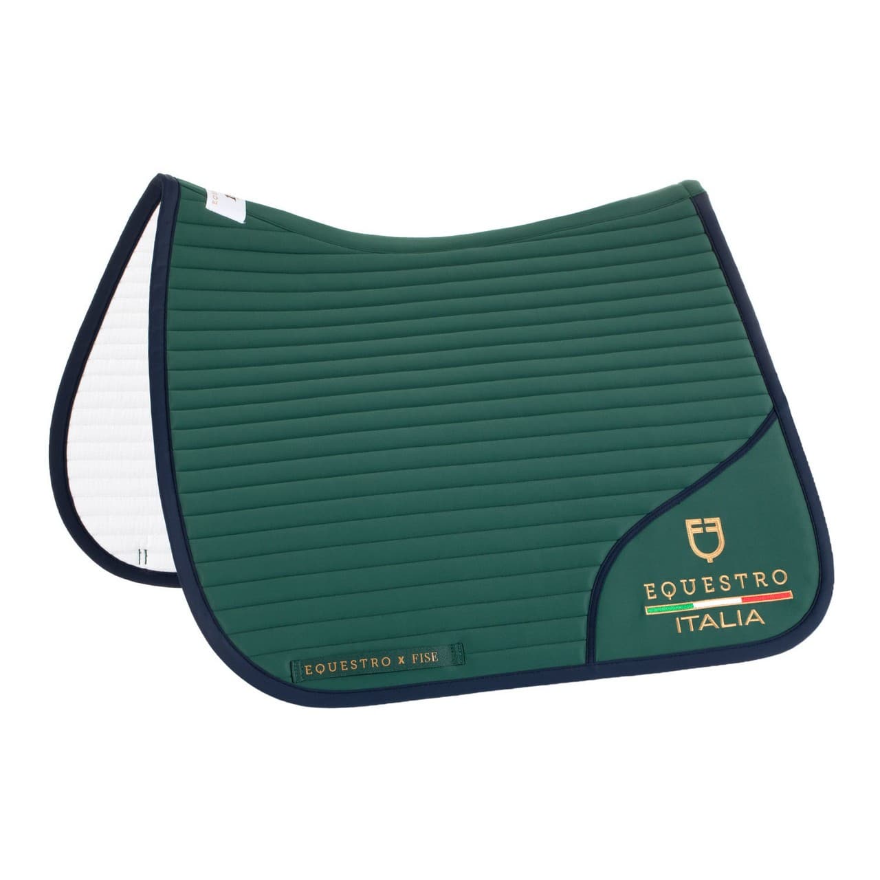 Sottosella dressage con logo ricamato Equestro X FISE CENTENARIO, vista 1